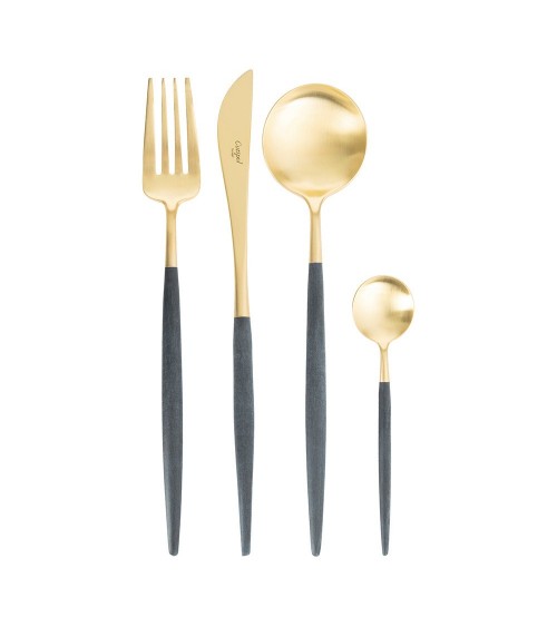 GOA BLUE & GOLD MATTE CUTLERY SET