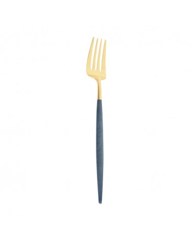 TABLE FORK GOA BLUE & GOLD MATTE CUTIPOL CUTLERY 