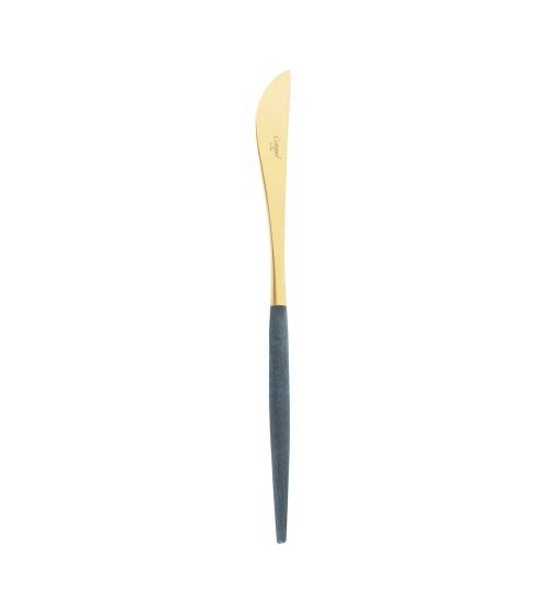 TABLE KNIFE GOA BLUE & GOLD MATTE CUTIPOL CUTLERY 