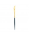 TABLE KNIFE GOA BLUE & GOLD MATTE CUTIPOL CUTLERY 