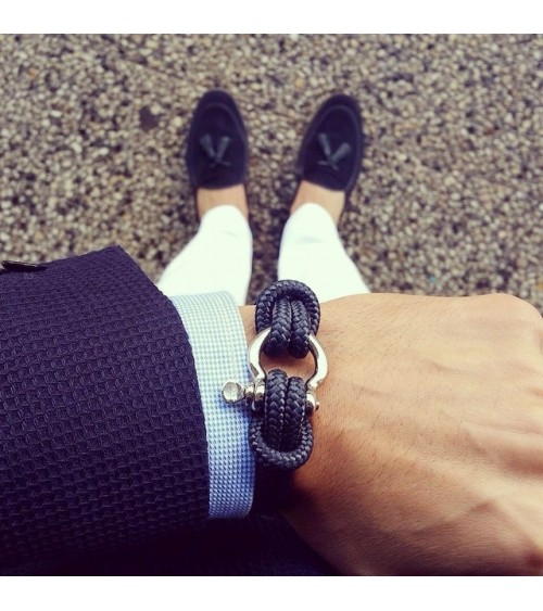 BRACELET MANILLE NAVY HOMME TENDANCE