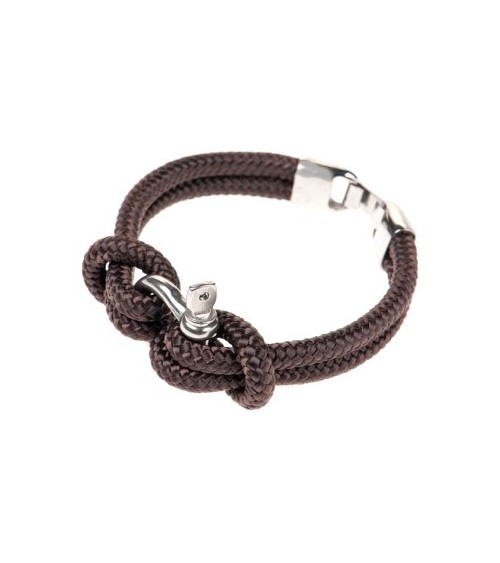 BRACELET MANILLE MARRON HOMME TENDANCE