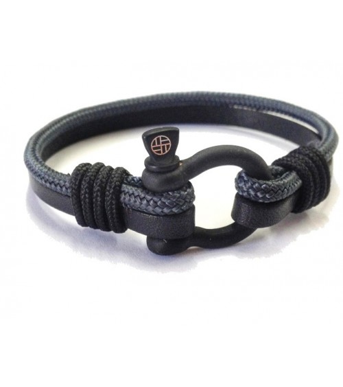 TRENDY MEN BRACELET BLACK & BLUE NAVY