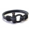 TRENDY MEN BRACELET BLACK & BLUE NAVY