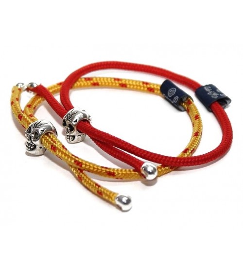 BRACELET PIRATE -JAUNE & ROUGE HOMME FEMME TENDANCE