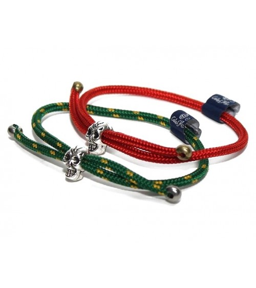 BRACELET PIRATE - ROUGE & VERT - HOMME FEMME TENDANCE