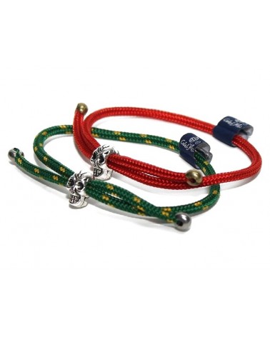 BRACELET PIRATE - ROUGE & VERT - HOMME FEMME TENDANCE