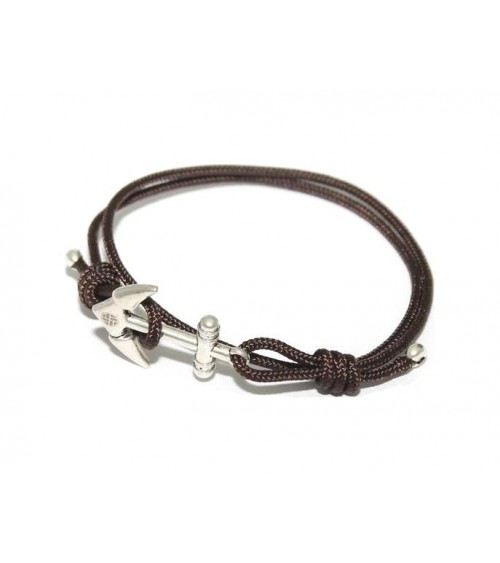 BRACELET ANCRE MARRON HOMME TENDANCE