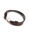 BRACELET HOOK MARRON HOMME TENDANCE