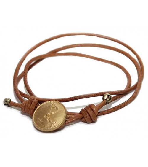 BRACELET BOUTON OR CAMEL HOMME / FEMME TENDANCE