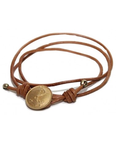 BRACELET BOUTON OR CAMEL HOMME / FEMME TENDANCE