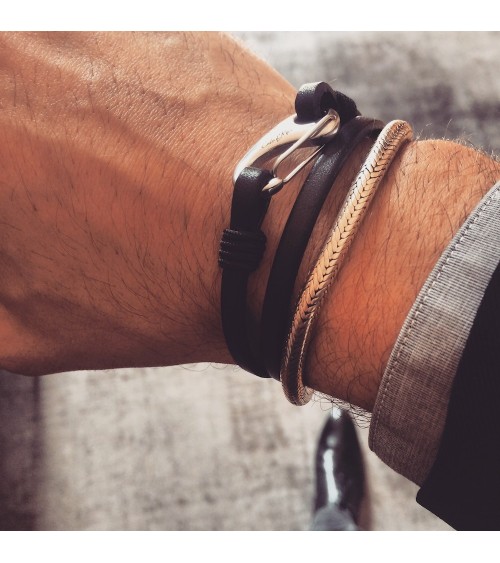 TRENDY MEN BRACELET HOOK BLACK