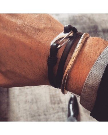 TRENDY MEN BRACELET HOOK BLACK