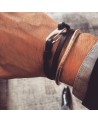 TRENDY MEN BRACELET HOOK BLACK