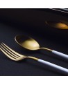 GOA WHITE & GOLD MATTE CUTLERY SET