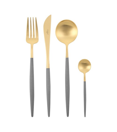 GOA GREY & GOLD MATTE CUTLERY SET