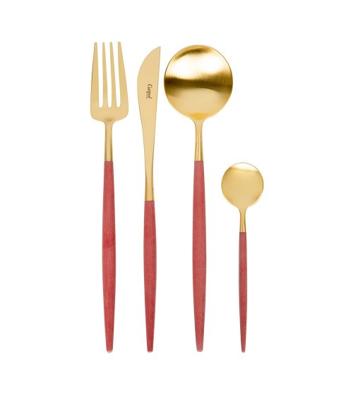 GOA RED & GOLD MATTE CUTLERY SET