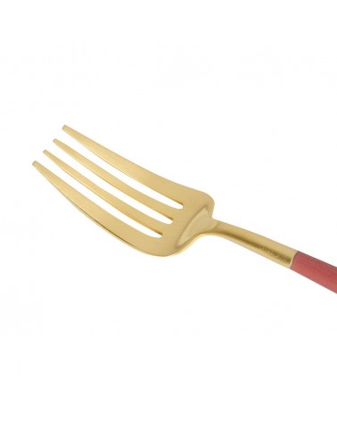 FORK GOA RED & GOLD MATTE CUTLERY - CUTIPOL