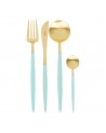 GOA TURQUOISE & GOLD MATTE CUTLERY SET - CUTIPOL