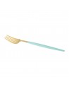 DINING FORK TURQUOISE & GOLD MATTE CUTLERY SET - CUTIPOL