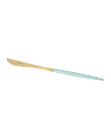 DINING KNIFE TURQUOISE & GOLD MATTE CUTLERY SET - CUTIPOL