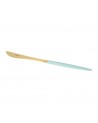 DINING KNIFE TURQUOISE & GOLD MATTE CUTLERY SET - CUTIPOL