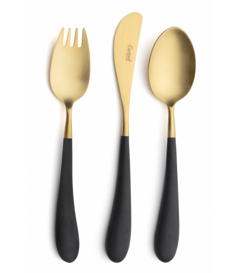 ALICE CUTLERY - BLACK GOLD MATTE