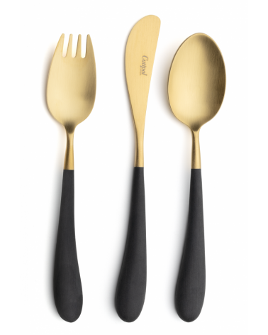 ALICE CUTLERY - BLACK GOLD MATTE