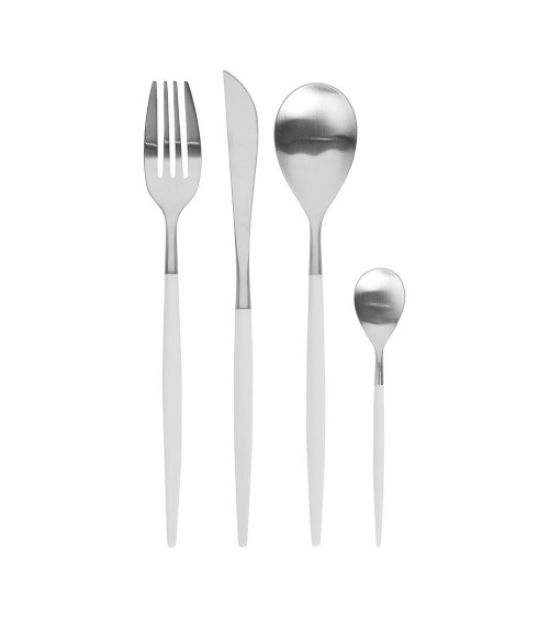 MIO White matte cutlery set