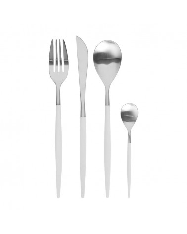 MIO White matte cutlery set