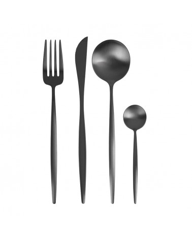 MOON Black & matte cutlery set