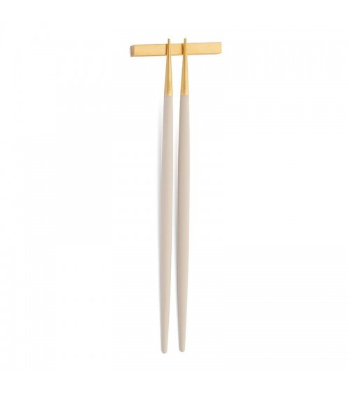 GOA Ivory Gold Cutipol Chopstick Set (3PCS)