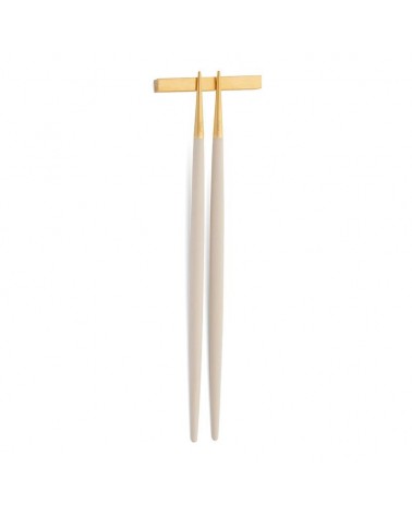 GOA Ivory Gold Cutipol Chopstick Set (3PCS)