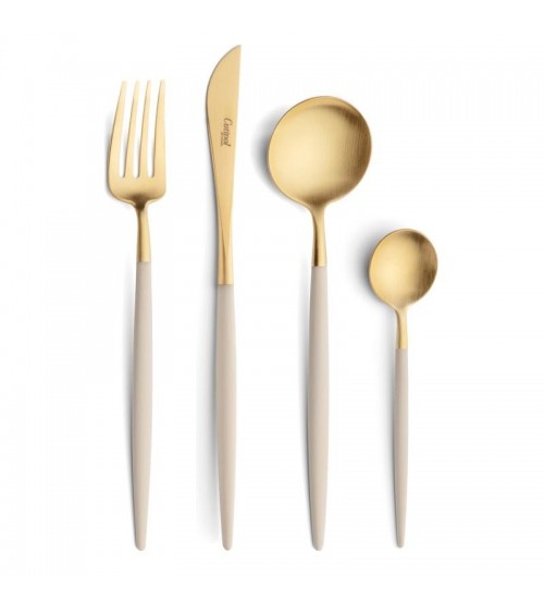 GOA Ivory & gold matte cutlery set 