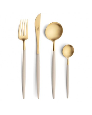 GOA Ivory & gold matte cutlery set 