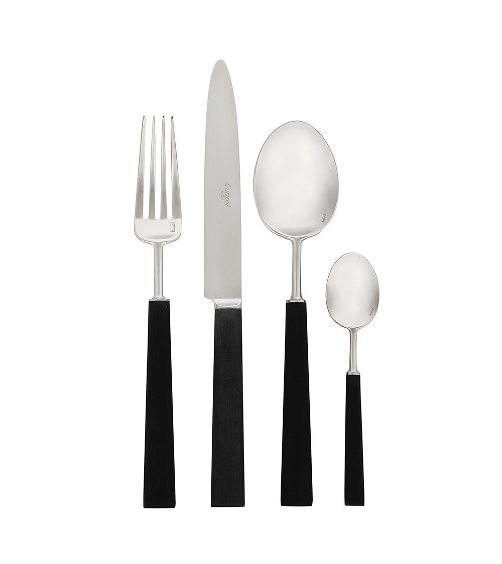 Set couvert 24 pièces EBONY inox finition brossée